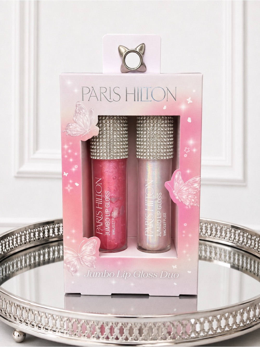Paris Hilton Lip Gloss Duo — Shimmer Pink & Iridescent Pearl